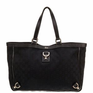 Well loved Gucci Black Signature Tote